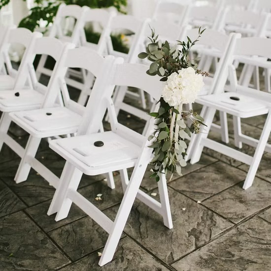 white padded chairs